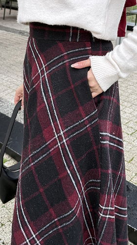 moda selvim Skirts 4700ALGK1170 Pattern 2 Black - Thumbnail