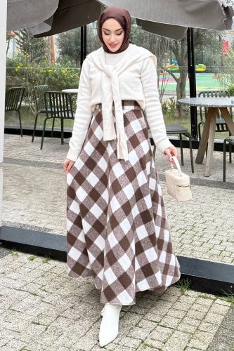 A.L.G.K. - Skirts 4700ALGK1170 Pattern 2 Brown