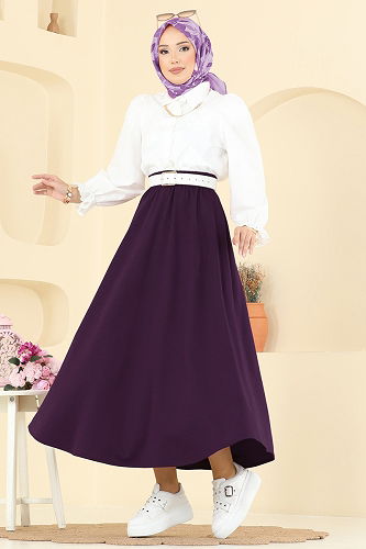 moda selvim التنانير أرجواني 5014ERK1158 - Thumbnail