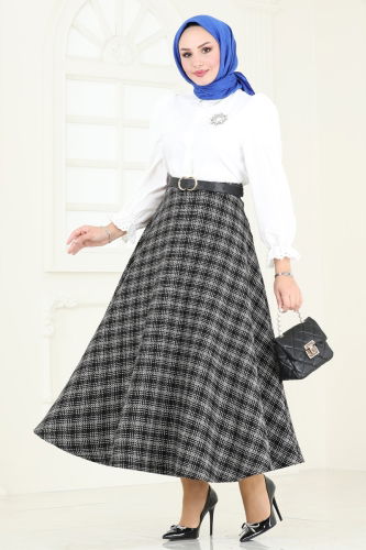 moda selvim Skirts 6145BSK463 Black - Thumbnail