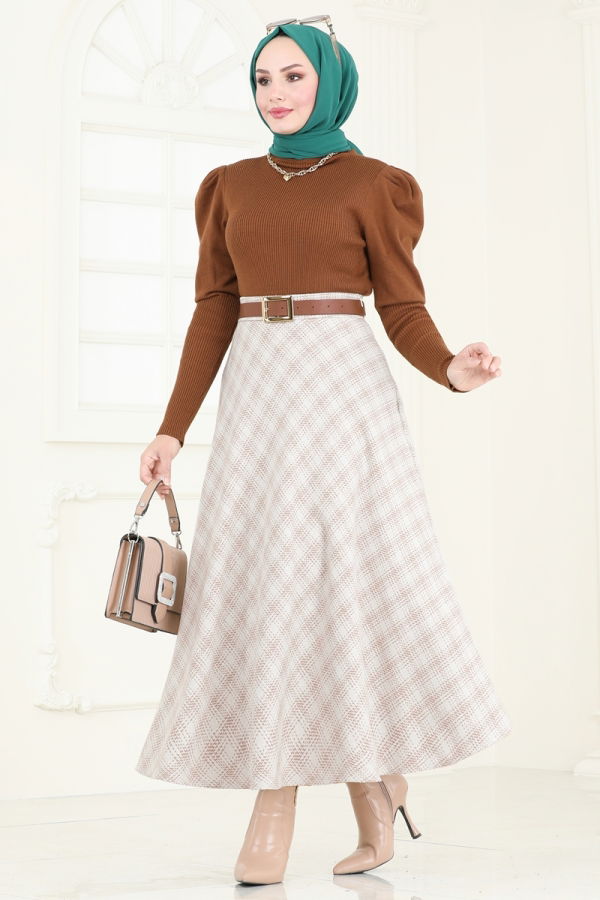 Modaselvim Skirt Skirts 6145BSK463 Stone