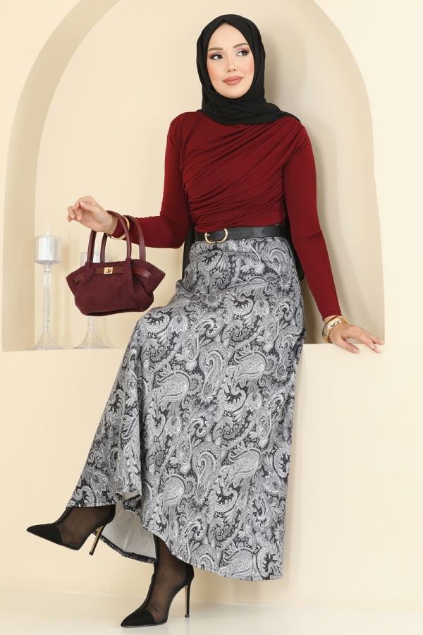 Modaselvim NET 20%+20% DISCOUNT IN THE CARD Skirts 7081TEG847 Black