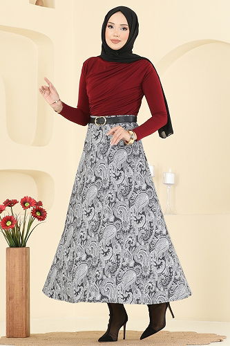 moda selvim Skirts 7081TEG847 Black - Thumbnail