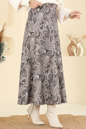 moda selvim Skirts 7081TEG847 Dark Vision - Thumbnail