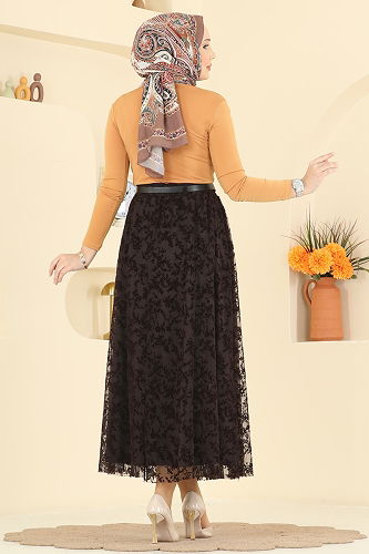 moda selvim التنانير بني 756OZN1046 - Thumbnail