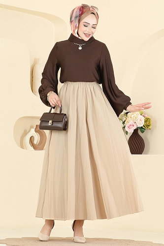 moda selvim Skirts 770OZN1046 Vision - Thumbnail