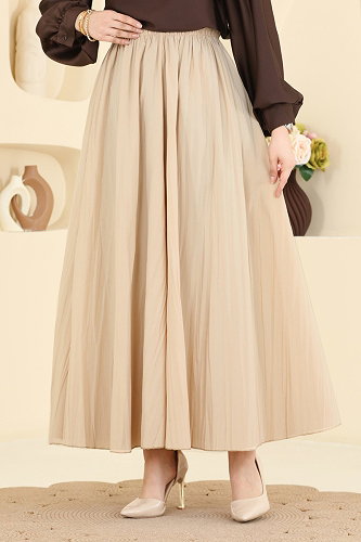 moda selvim التنانير بيج 770OZN1046 - Thumbnail