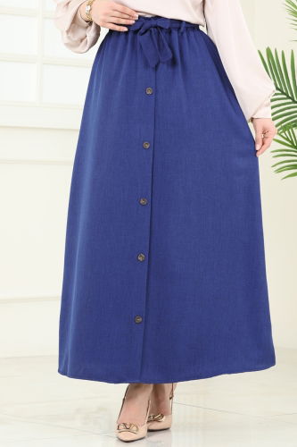 moda selvim Skirts 817OZN1046 Navy Blue - Thumbnail