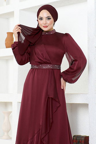 moda selvim أبييEND5608-M بوردو - Thumbnail