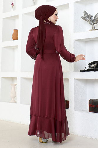 moda selvim أبييEND5608-M بوردو - Thumbnail