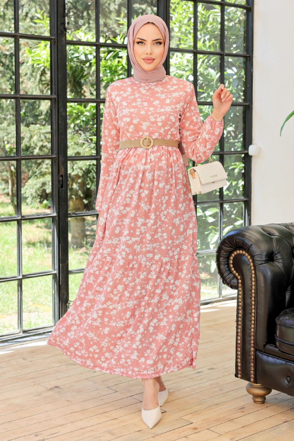 Modaselvim خصم صافٍ20%+20% في سلة التسوق الفستانANT553-M المسحوق