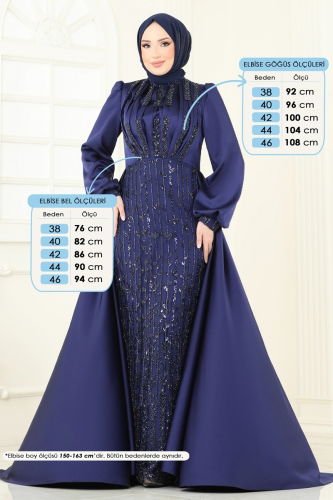 moda selvim SUAL Drapeli Pelerin Abiye 4928D170 Laci - Thumbnail