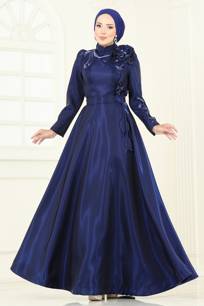 SUAL Gül Aksesuarlı Organze Abiye 5150D170 Laci