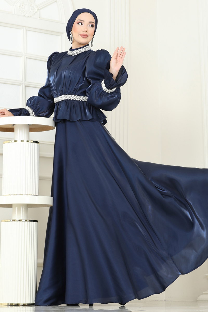 SUAL Taş İşlemeli Organze Abiye 6324LPN858 Laci
