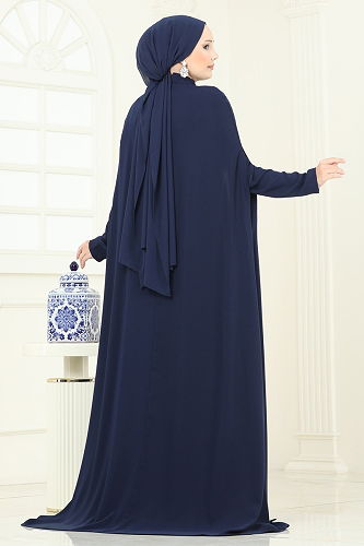 moda selvim SUAL Taşlı Abaya Abiye Takım 5359DMNK1166 Laci - Thumbnail