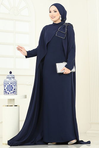 moda selvim SUAL Yeleği Aksesuarlı Şık Abiye 5375DMNK1166 Laci - Thumbnail