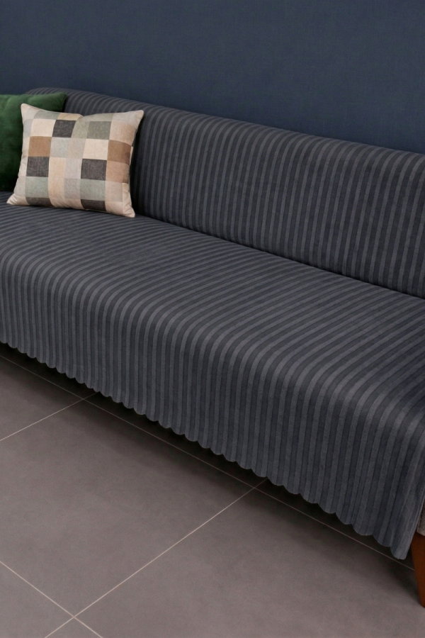 Modaselvim EV YAŞAM Süngerli Koltuk Örtüsü 1015HB1195 Füme