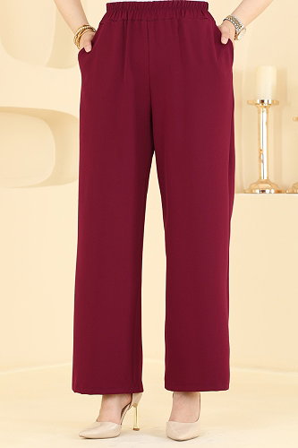 moda selvim Taş Detaylı 2 li Takım 24043UKB139 Bordo - Thumbnail