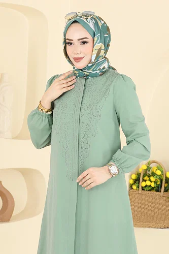 moda selvim Taş Detaylı 2 li Takım 2866SL432 Mint - Thumbnail