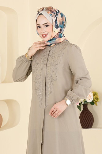 moda selvim Taş Detaylı 2 li Takım 2866SL432 Taş - Thumbnail