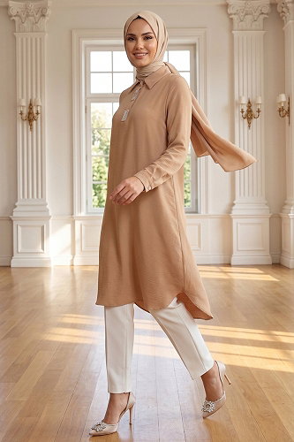 moda selvim Taş Detaylı Aerobin Tunik 5010BM387 Vizyon - Thumbnail