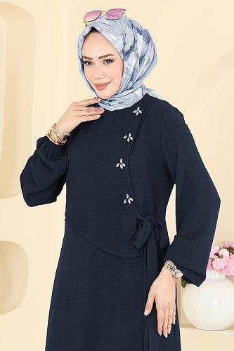 moda selvim Taş Detaylı Bağlamalı 2 li Takım 2883SLK540 Laci - Thumbnail