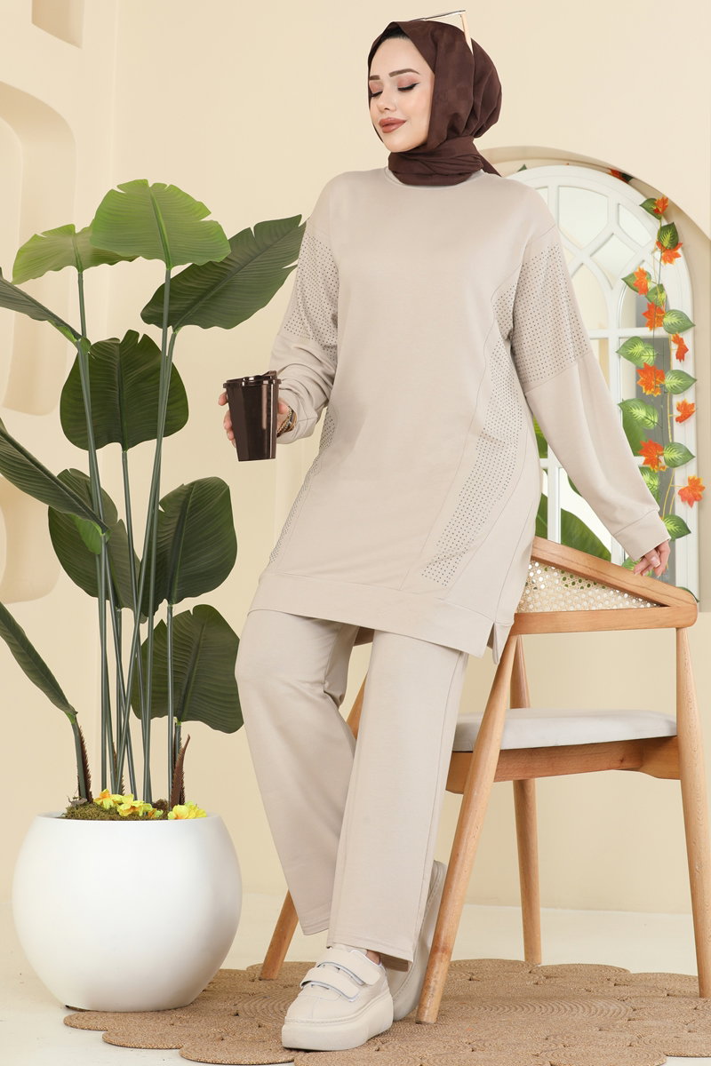 Taş Detaylı İki İplik Takım 2744AYD574 Taş