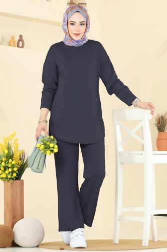 A.Y.D. - Taş Detaylı İkili Takım 2728AYD574 Antrasit