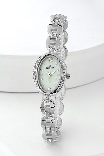 moda selvim Taş Detaylı Kol Saati 8765CLSK1184 Gümüş - Thumbnail