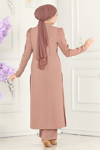 moda selvim Taş Detaylı Krep Takım 5771AB368 Vizyon - Thumbnail