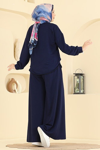 moda selvim Taş Detaylı Modal Takım 005NZA1199 Laci - Thumbnail
