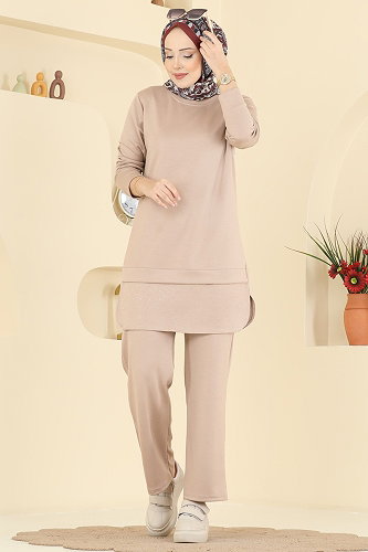 moda selvim Taş Detaylı Modal Takım 2792AYD574 Vizyon - Thumbnail