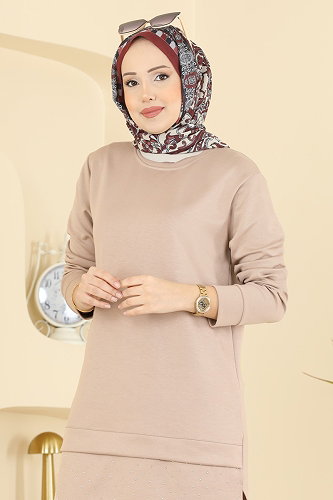 moda selvim Taş Detaylı Modal Takım 2792AYD574 Vizyon - Thumbnail