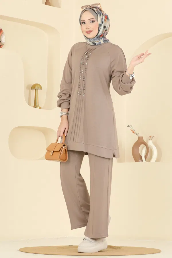 Modaselvim Kombin Taş Detaylı Modal Takım 3192HBS856 Vizyon