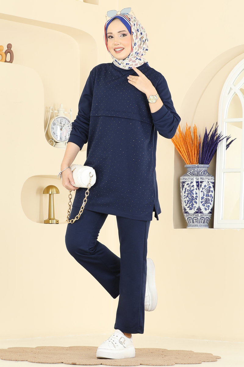 Taş Detaylı Pantolonlu Takım 1917SBL832 Laci