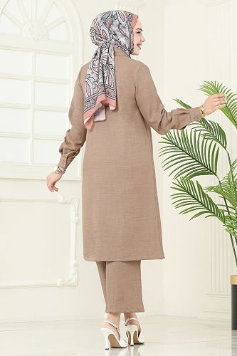 moda selvim Taş Detaylı Sofia Takım 3128HBS856 Vizyon - Thumbnail