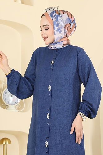 moda selvim Taş Detaylı Takım 3066HBS856 Açık Laci - Thumbnail