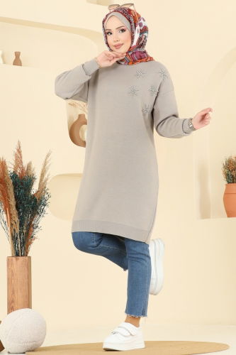 A.Y.D. - Taş Detaylı Triko Tunik 2717AYD574 Vizyon