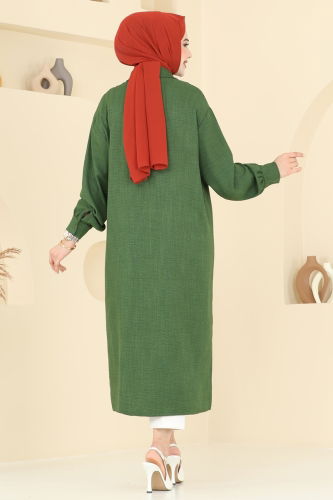moda selvim Taş Detaylı Tunik 302HBS856 Haki - Thumbnail