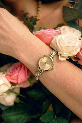 C.L.S.K. - Taş Detaylı Zarif Saat 8794CLSK1184 Gold