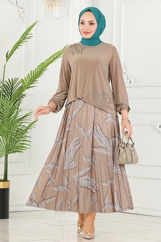 moda selvim Taş İşlemeli Sandy Takım 2009MEY846 Vizyon - Thumbnail