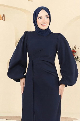 moda selvim Taşlı Abiye Elbise 6225BSK463 Laci - Thumbnail