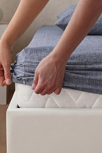 moda selvim Tek Kişilik Çarşaf Takımı 1033HB1195 Antrasit - Thumbnail