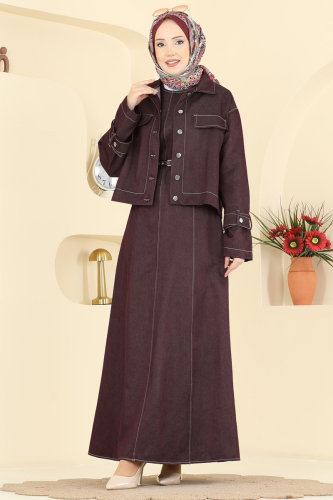 F.V.N. - Tensel 2 li Kemerli Takım 4118FVN1181 Bordo