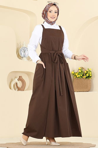 moda selvim Terikoton 2 li Jile Takım 348ASN888 Kahve - Thumbnail