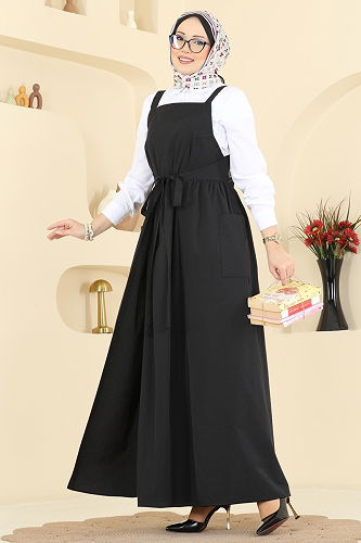 moda selvim Terikoton 2 li Jile Takım 348ASN888 Siyah - Thumbnail