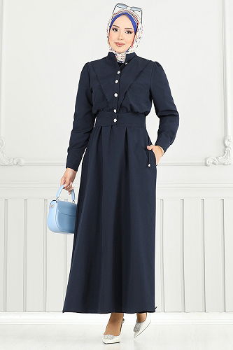 moda selvim Tesettür Jile Takım 4450KTR927-M Laci - Thumbnail