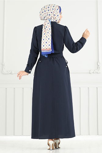 moda selvim Tesettür Jile Takım 4450KTR927-M Laci - Thumbnail