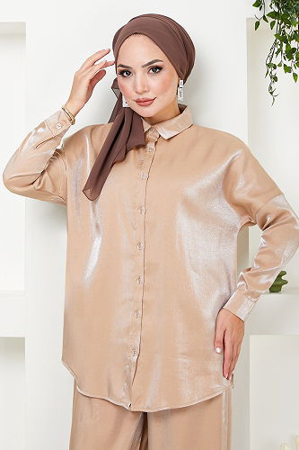 moda selvim طقم 4702ZNK903-M بيج - Thumbnail