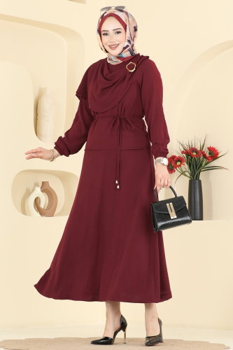 M.S.Z. - Toka Detaylı 2 li Takım 2663MSZ1172 Bordo